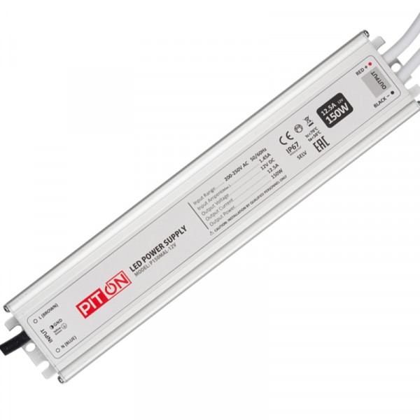 Блок питания MAL SLIM (12V, 1.25A, 150W) (PITON, IP67)