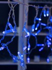 Светодиодный уличный занавес "Бахрома" 2.1 х 0.8 метра. Синяя с флеш-эффектом Светодиодный уличный занавес "Бахрома" 2.1 х 0.8 метра. Синяя с флеш-эффектом