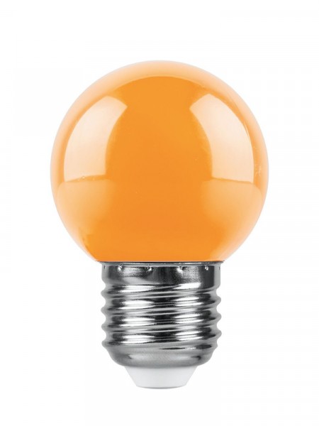 Матовая лампа светодиодная G45, оранжевая