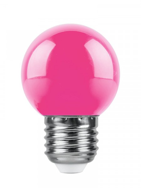 Матовая лампа светодиодная G45, розовая