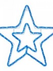 Светодиодная фигура "Звезда" 56х54см с флеш-эффектом. Синяя