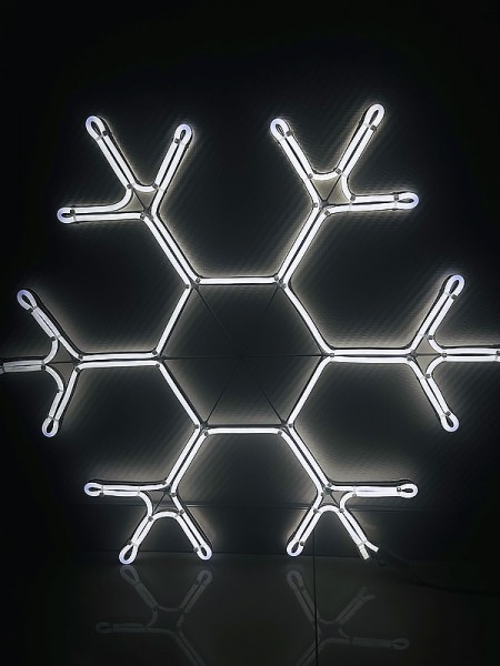 Светодиодная фигура "Снежинка" двусторонняя из гибкого неона Светодиодная фигура "Снежинка" двусторонняя из гибкого неона