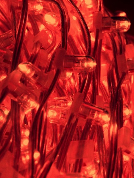 Светодиодный клип-лайт c флеш-эффектом для светового украшения деревьев. Красный