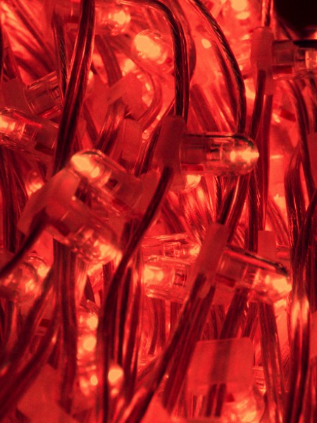 Светодиодный клип-лайт для светового украшения деревьев. Красный