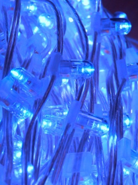 Светодиодный клип-лайт  c флеш-эффектом для светового украшения деревьев. Синий