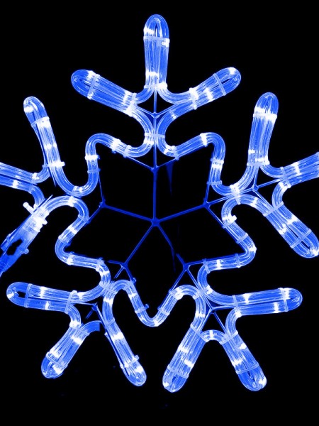 Светодиодная фигура "Снежинка" с флеш-эффектом 46х46 см. Синяя