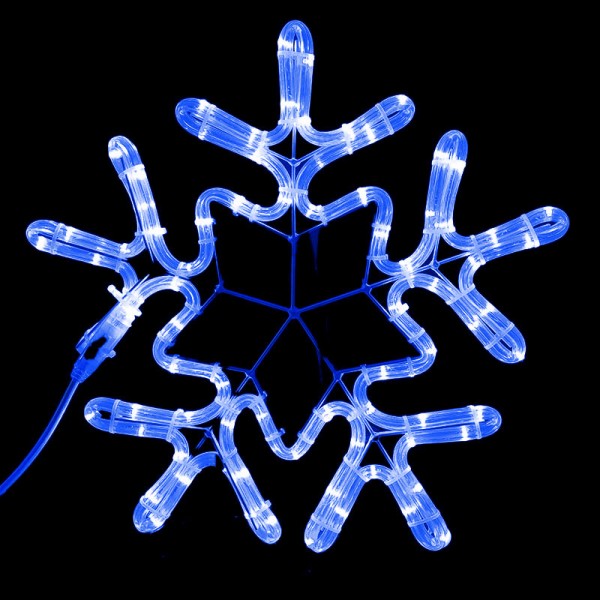 Светодиодная фигура "Снежинка" с флеш-эффектом 46х46 см. Синяя