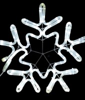 Светодиодная фигура "Снежинка" с флеш-эффектом 46х46 см. Белая