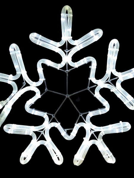 Светодиодный мотив "Снежинка" с флеш-эффектом 46х46 см. Белая