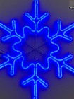 Светодиодная фигура "Снежинка" 67х54 см. Синяя. Двусторонняя из гибкого неона