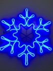 Светодиодная фигура "Снежинка"  50х42 см. Синяя. Двусторонняя из гибкого неона.