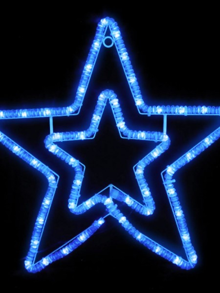 Светодиодная фигура "Звезда" 56х54см с флеш-эффектом. Синяя