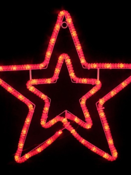 Светодиодная фигура "Звезда" 56х54см с флеш-эффектом. Красная