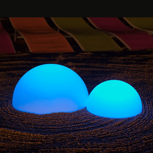 Ландшафтный светильник полусфера, d=350 мм, RGB, беспроводной