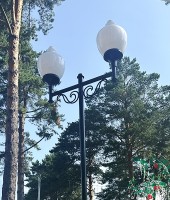 Фонарь уличный парковый LS Лира, h=4м, двухрожковый