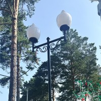 Фонарь уличный парковый LS Лира, h=4м, двухрожковый