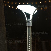 Фонарь LS Стрит-25, h=3,6м с подсветкой опоры - белая. Полный комплект