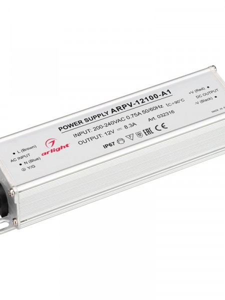 Блок питания ARPV-12100-A1 (12V, 8.3A, 100W) (Arlight, IP67 Металл)