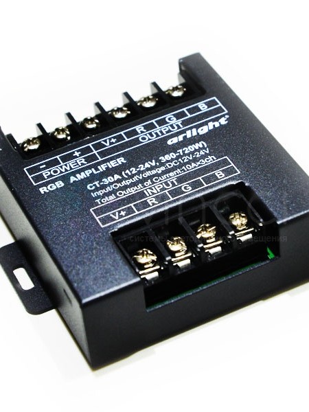 Усилитель для контроллера для светодиодной ленты RGB 360/720 Вт