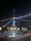 Светодиодный уличный занавес "Бахрома" 5.0 х 0.6 метра. Белая с флеш-эффектом