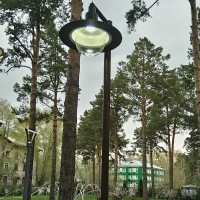 Парковые фонари с круглым плафоном