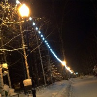 Светодиодные гирлянды в подсветке парков