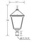 Садово-парковый светильник серии QUADRO XL
